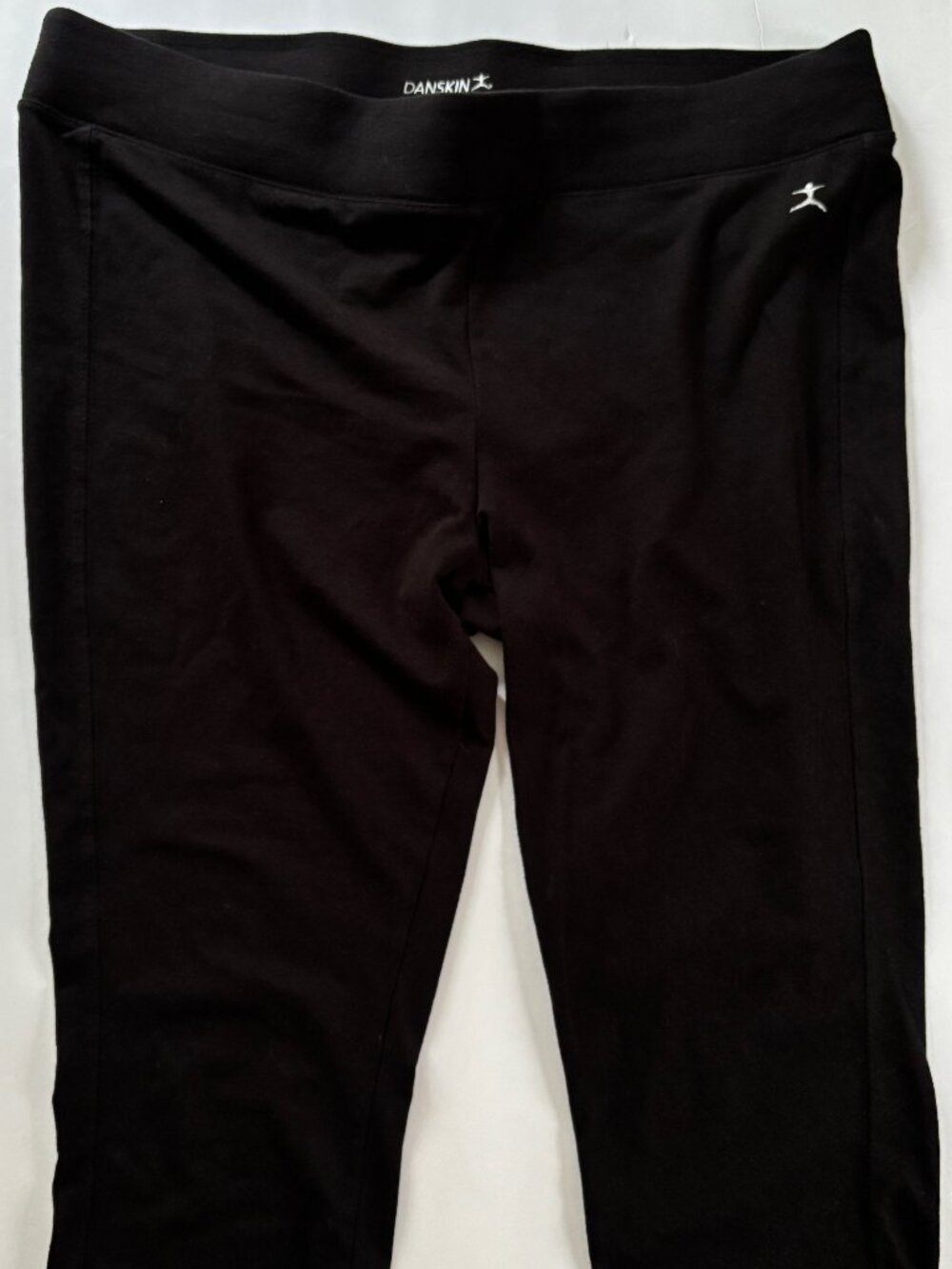 XL Danskin Cotton Blend Stretch Black Capri Pants, Workout Wear, Loungewear